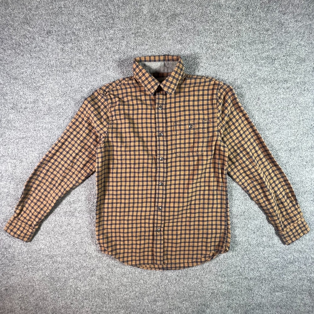 Lee Button-Up Shirt Men's S Brown Cotton Flannel Plaid Casual Outdoor Streetwear